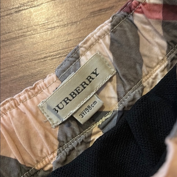 Burberry Kids Black Swimtrunks with Plaid Waistband Size 3T - Picture 4 of 4